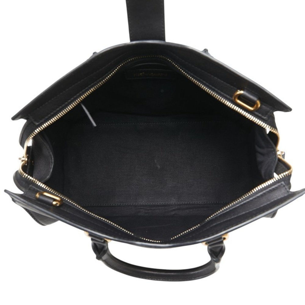 SAINT LAURENT Black Leather Bag - Picture 10 of 13